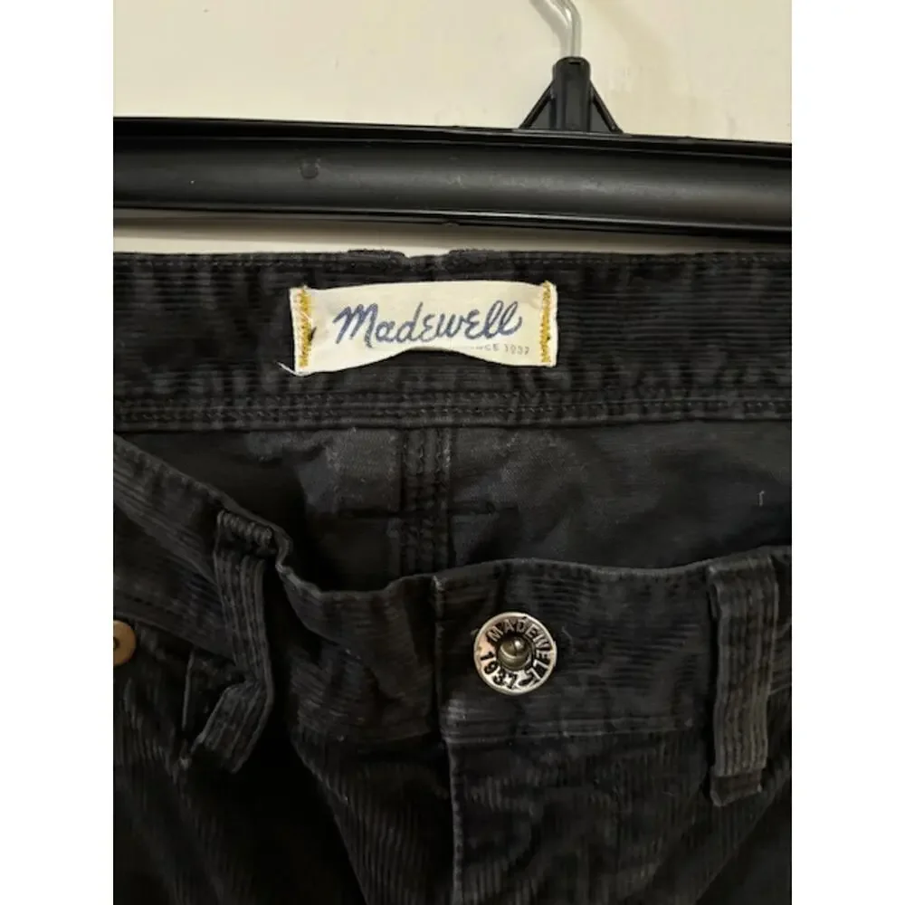 Madewell Pants Rail Straight Leg Corduroy Gray Mens Size 28X32 Preppy